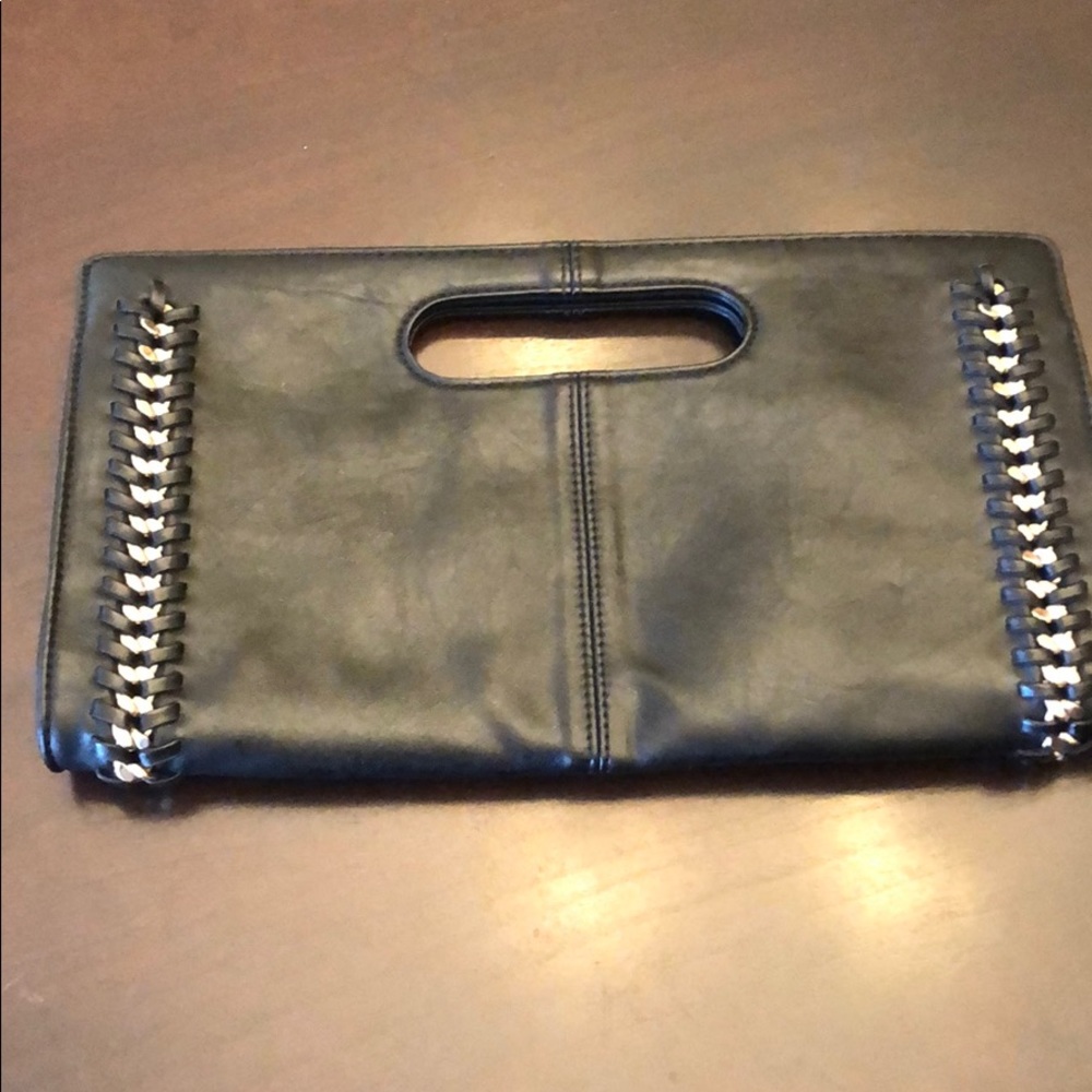 Express leather clutch